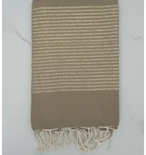 Fouta Lurex plate basané 