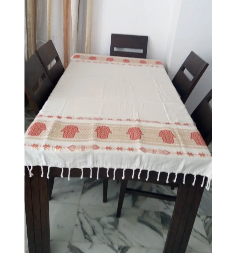 Fouta khomsa rouge alizarine 