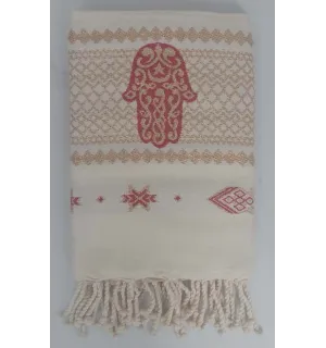 Fouta khomsa rouge 