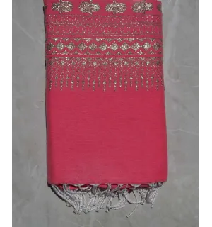 Fouta khomsa rose incarnadin 1.45m*2.4m 