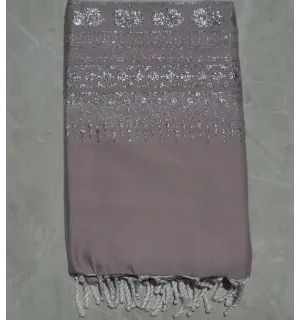 Fouta khomsa beige rosé 1.4m*2.4m 