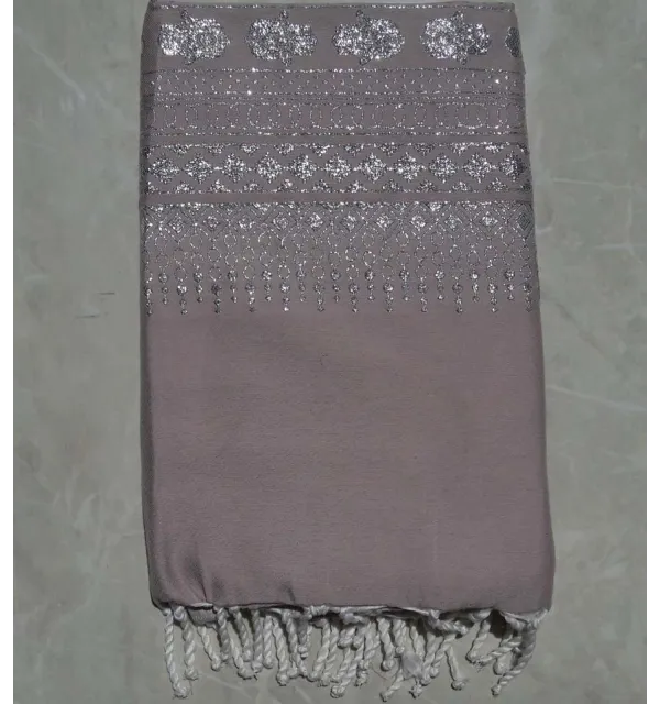 Fouta khomsa beige rosé 1.4m*2.4m 