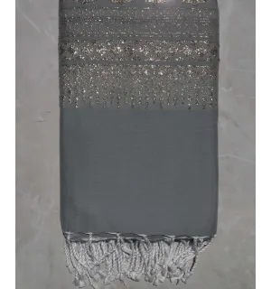 Fouta khomsa vert pale 1.45m*2.4m 