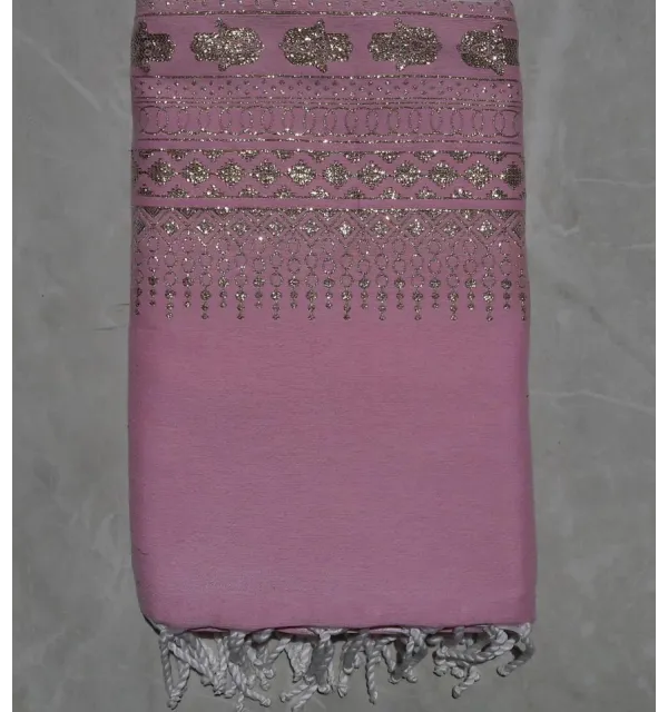 Fouta khomsa rose bonbon 1.45m*2.4m 