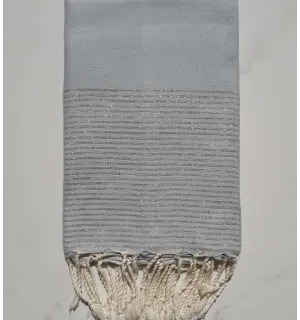 FOUTA Lurex plate opaline 