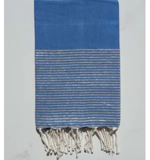 FOUTA Lurex plate Bleu électrique 