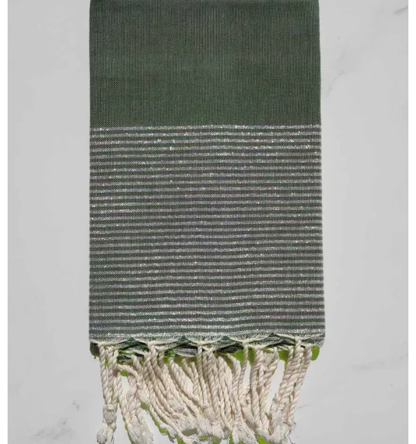 FOUTA Lurex plate vert véronèse 