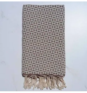 Fouta papillon marron 