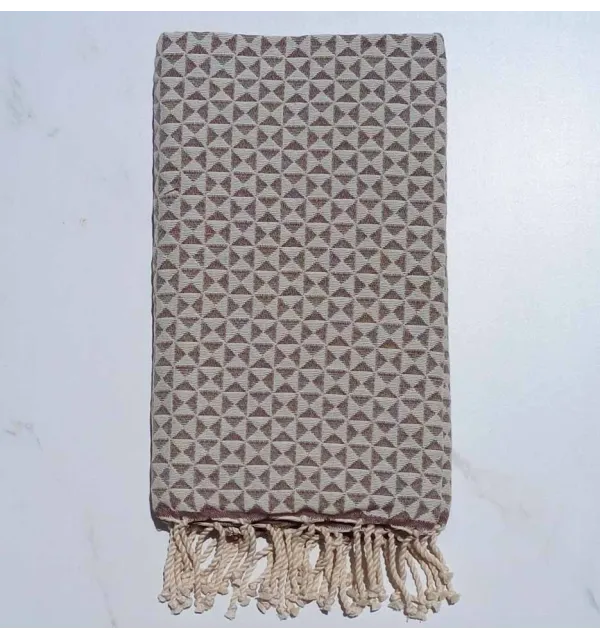 Fouta papillon marron 