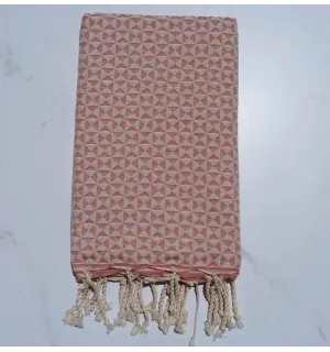 Fouta papillon rose 
