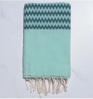 Fouta zigzag vert 