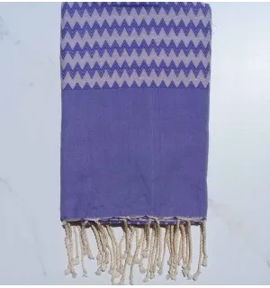 Fouta zigzag violet clair 