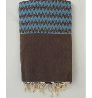 Fouta zigzag taupe 