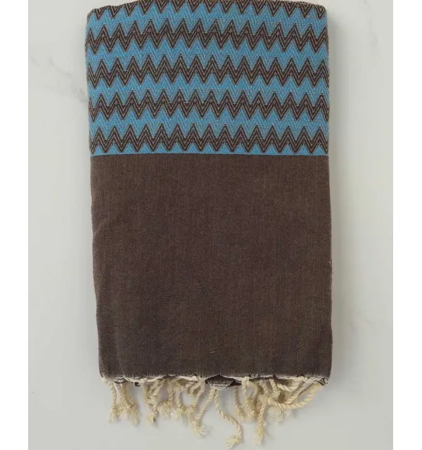Fouta zigzag taupe 