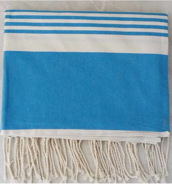 Jeté bleu moyen 