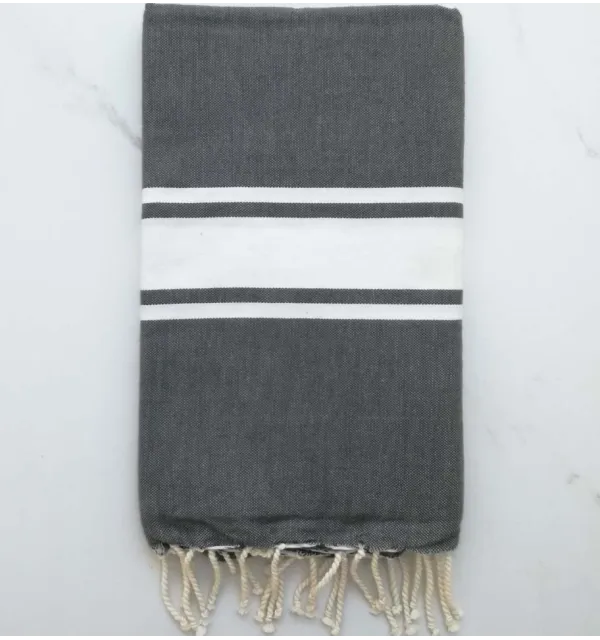 Fouta Plate vert de gris 