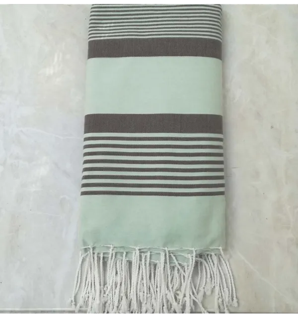 Jeté vert et taupe 2.5m*2.6m 