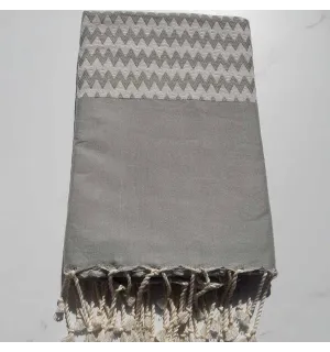 Fouta zigzag vert pale 2