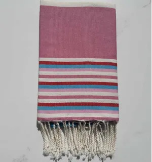 Fouta Plate rose violacé avec rayures