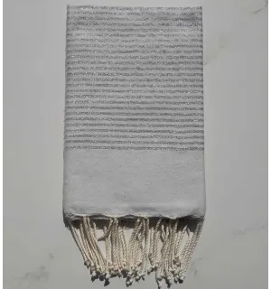 Fouta Lurex argenté bleu clair 