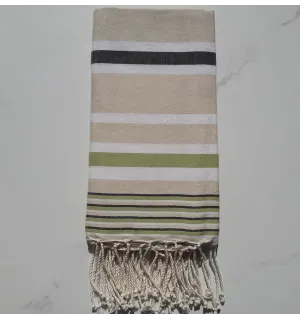 Fouta Dina mauve avec rayures 