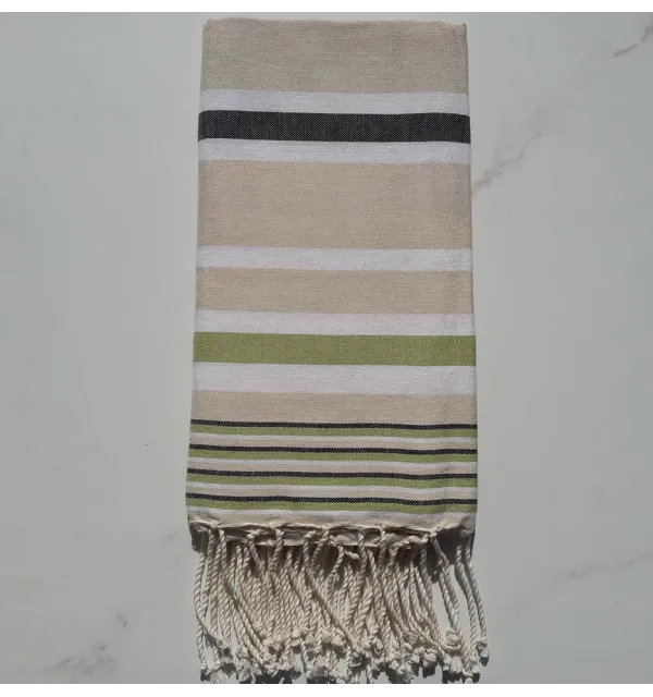 Fouta Dina mauve avec rayures 