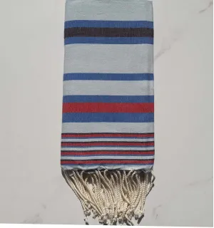 Fouta Dina bleu clair avec rayures 