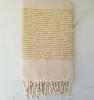 Fouta lurex vanille 