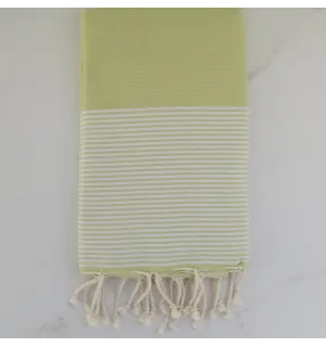 Fouta nid d'abeille vert pistache 