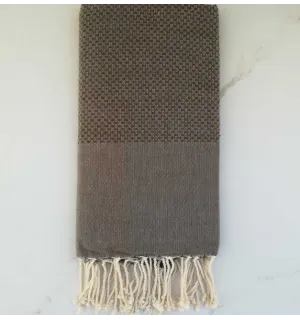Fouta nid d'abeille unie vert militaire 