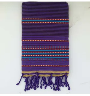 Fouta arabesque indigo 