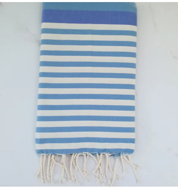 Fouta bleu et blanc 