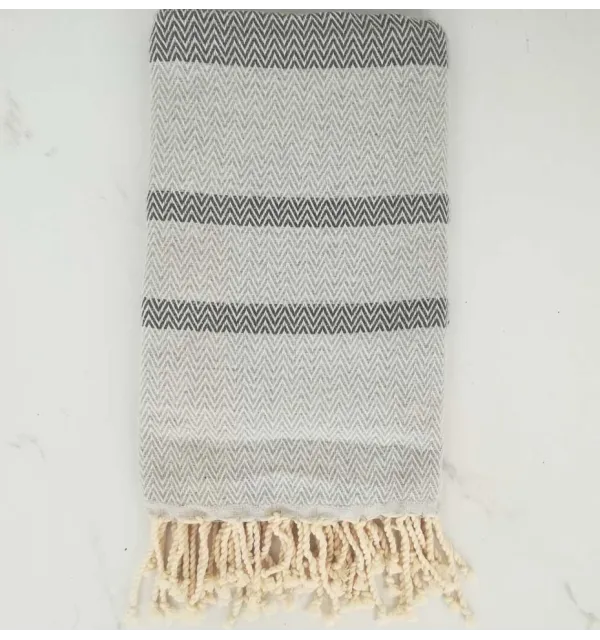 Chevron gris et gris moyen 
