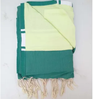fouta éponge vert gazon 