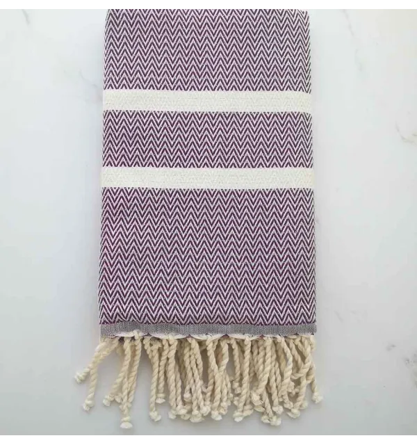 Fouta Chevron violet 