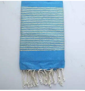 FOUTA Lurex PLATE Bleu 