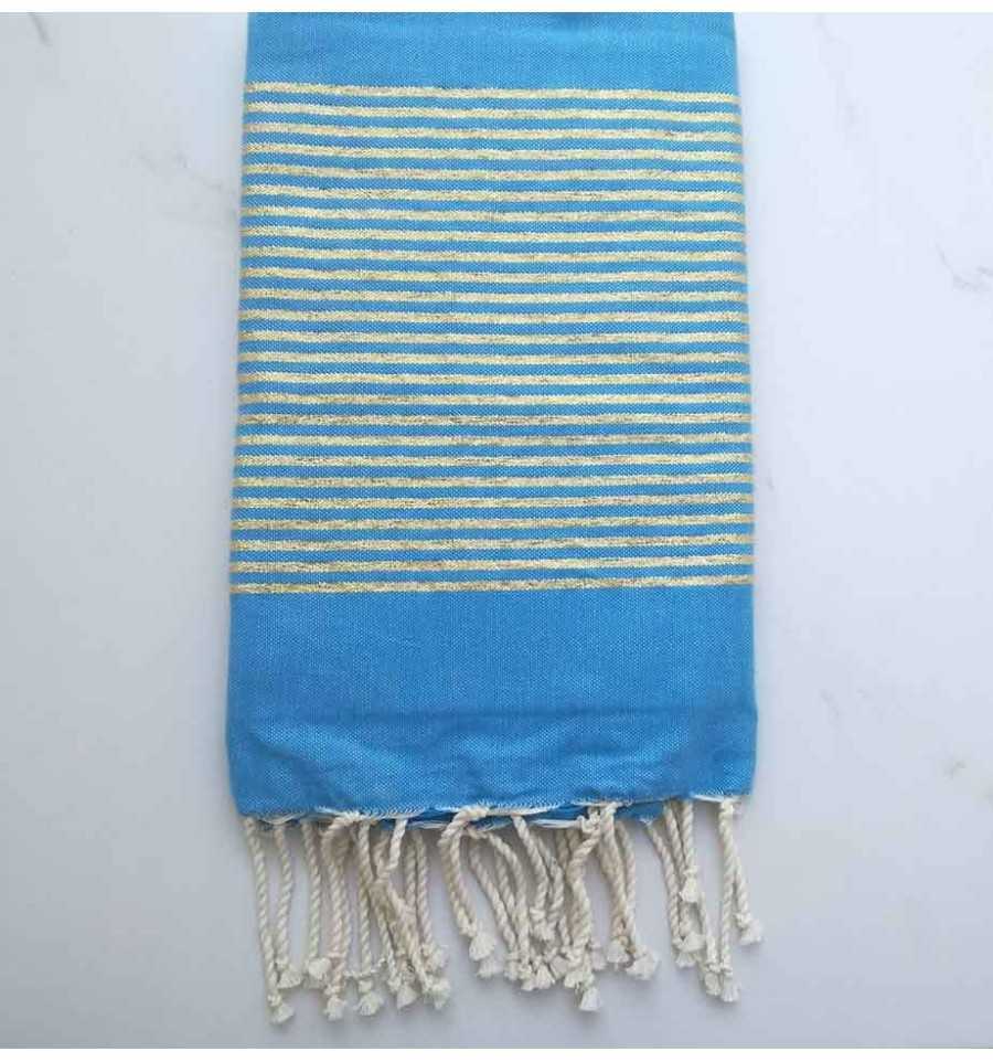 FOUTA Lurex PLATE Bleu