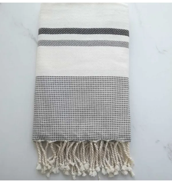 Chevron blanc, ardoise et gris moyen 