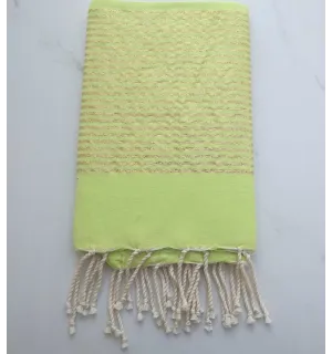 FOUTA Lurex PLATE couleur Vert clair 