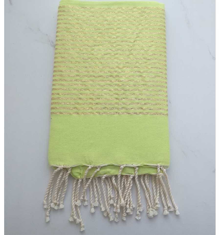 Fouta Lurex vert d'eau