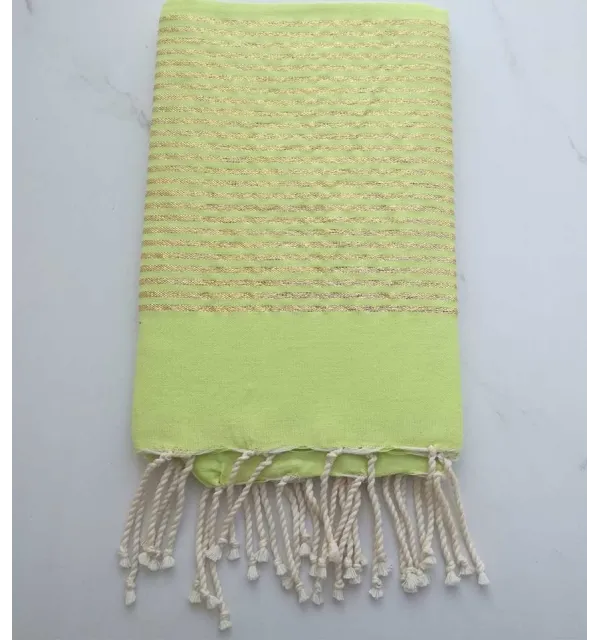 FOUTA Lurex PLATE couleur Vert clair 
