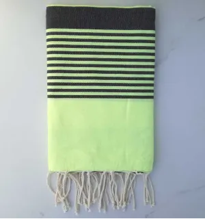 Fouta arthur fluo et anthracite 