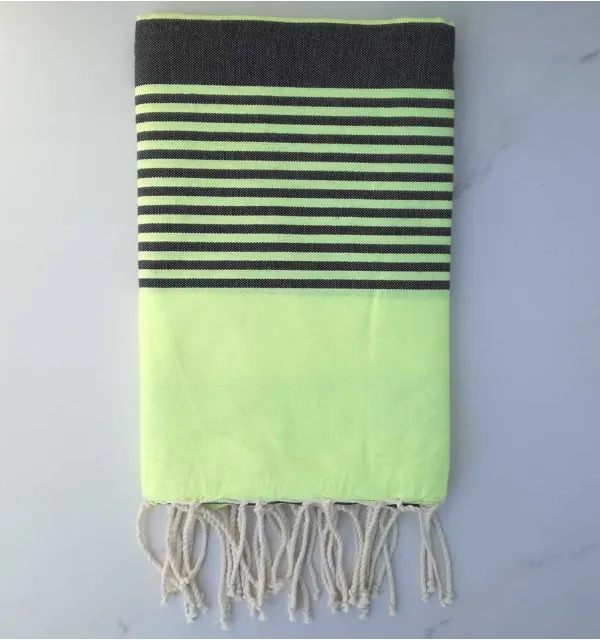 Fouta arthur fluo et anthracite 