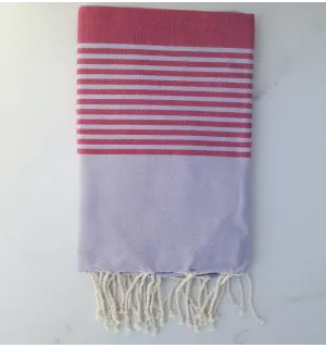 Fouta arthur violet et rose 