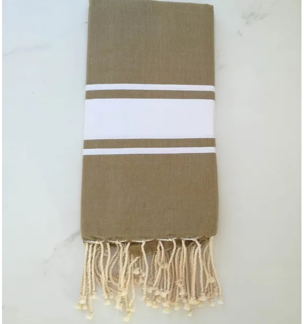 Fouta Plate vert kaki 