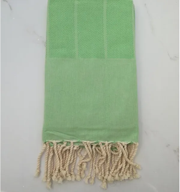 Fouta Chevron vert 