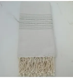 Fouta thalasso avec motifs vert clair 