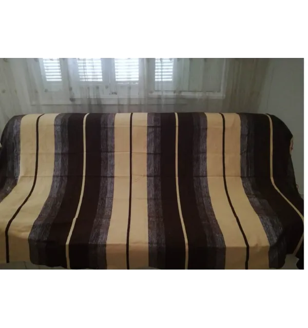 Jeté marron et ocre jaune m1.5m*2.5m 