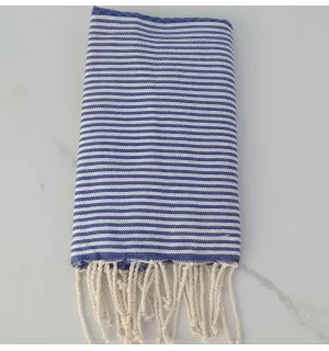 Enfant  Nid d'abeille bleu rayures blanche 