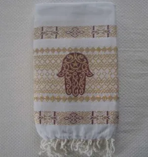 FOUTA KHOMSA rouge foncé 